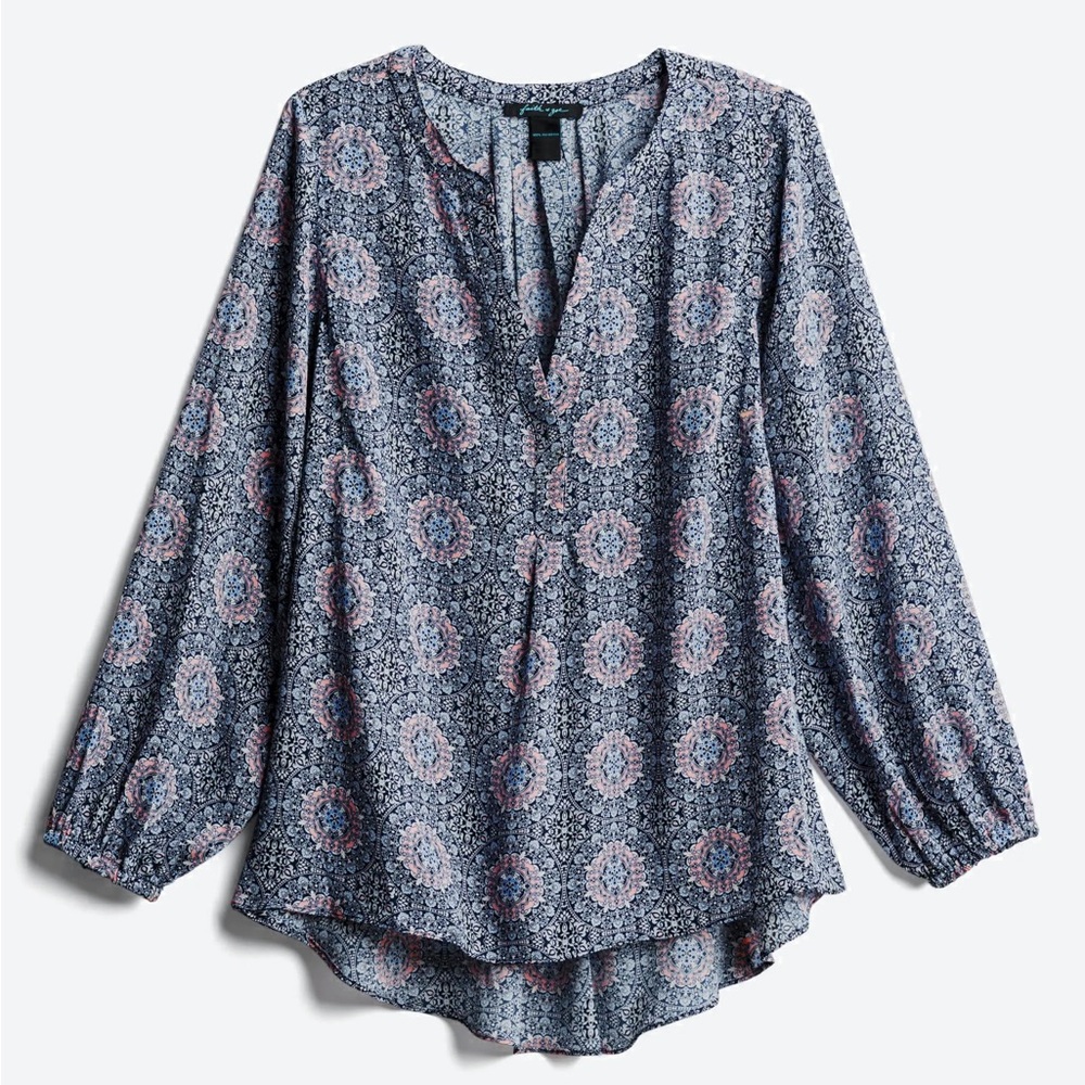 Kamran Split Neck Blouse